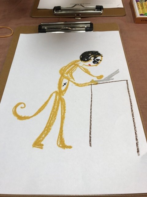 アートセラピーSATORUのお猿さんの絵と携帯